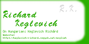 richard keglevich business card